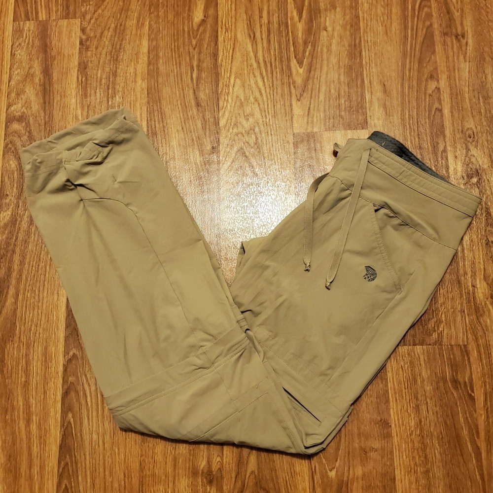 Mountain Hardwear Convertible Pants Womens 4/32 Tan OL4577 Hiking Cargo Shorts